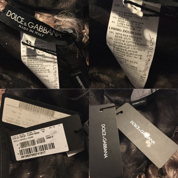 DOLCE & GABBANA Fringed fil coupé organza  dress - Picture 6 of 8